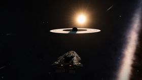 科技感星球宇宙飞船背景