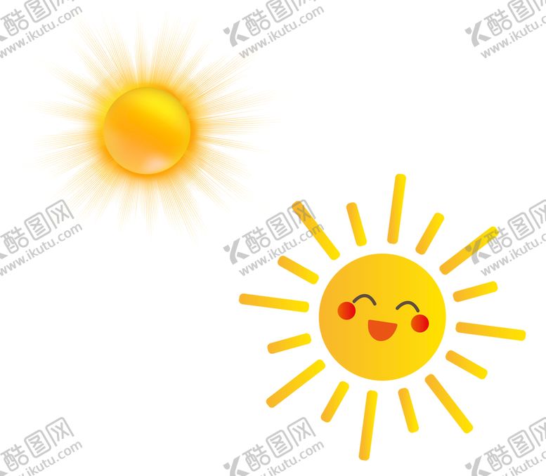编号：06138409272358381074【酷图网】源文件下载-卡通夏日晴天微笑太阳素材