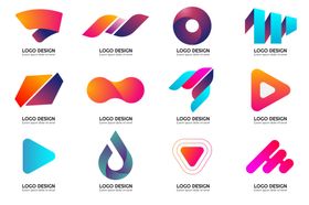 多彩创意几何图形集合