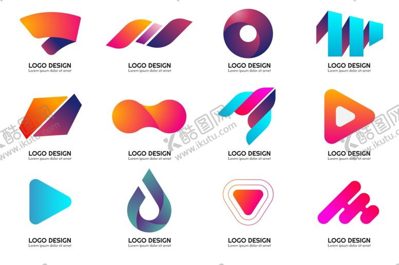 编号：30431004041449552190【酷图网】源文件下载-多彩创意几何图形集合