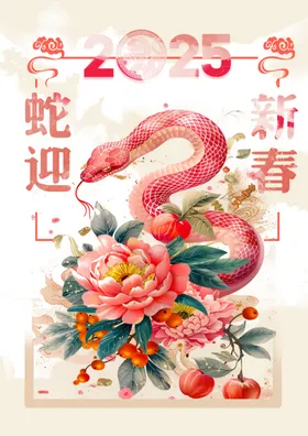 蛇年海报kv大吉新