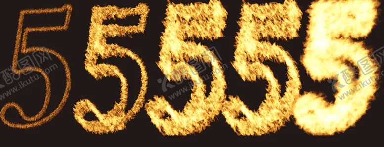 编号：80950011302048479773【酷图网】源文件下载-火焰数字