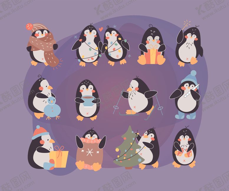 编号：19752612221241588421【酷图网】源文件下载-企鹅卡通形象