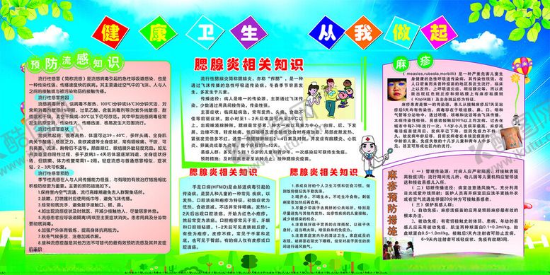 编号：21421002271352299708【酷图网】源文件下载-学校流行病预防展板