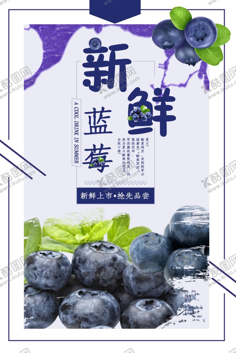 编号：41567506250601043257【酷图网】源文件下载-新鲜蓝莓