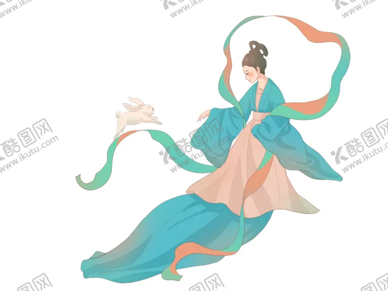 编号：17639302201931089015【酷图网】源文件下载-手绘卡通嫦娥