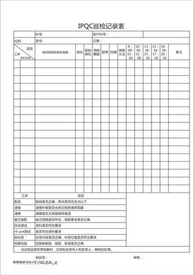 机房巡检表