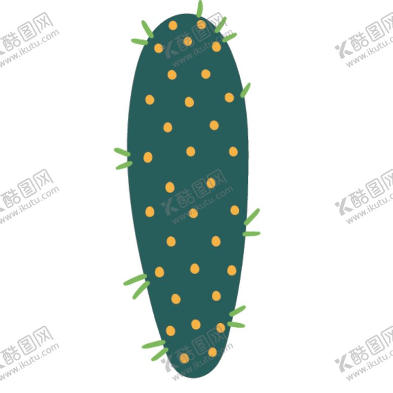 编号：70435510240343581906【酷图网】源文件下载-小清新仙人掌绘画图案