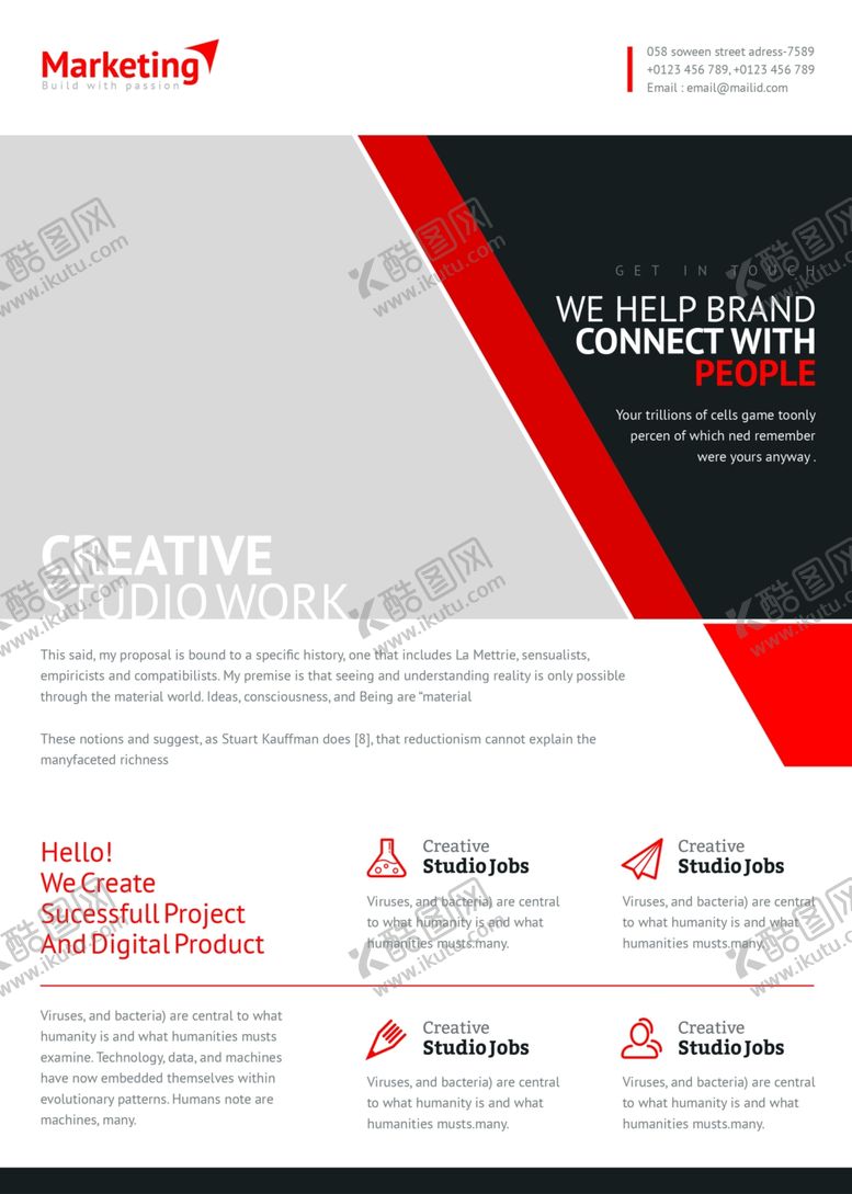 编号：92039309090234042673【酷图网】源文件下载-国外宣传单模板