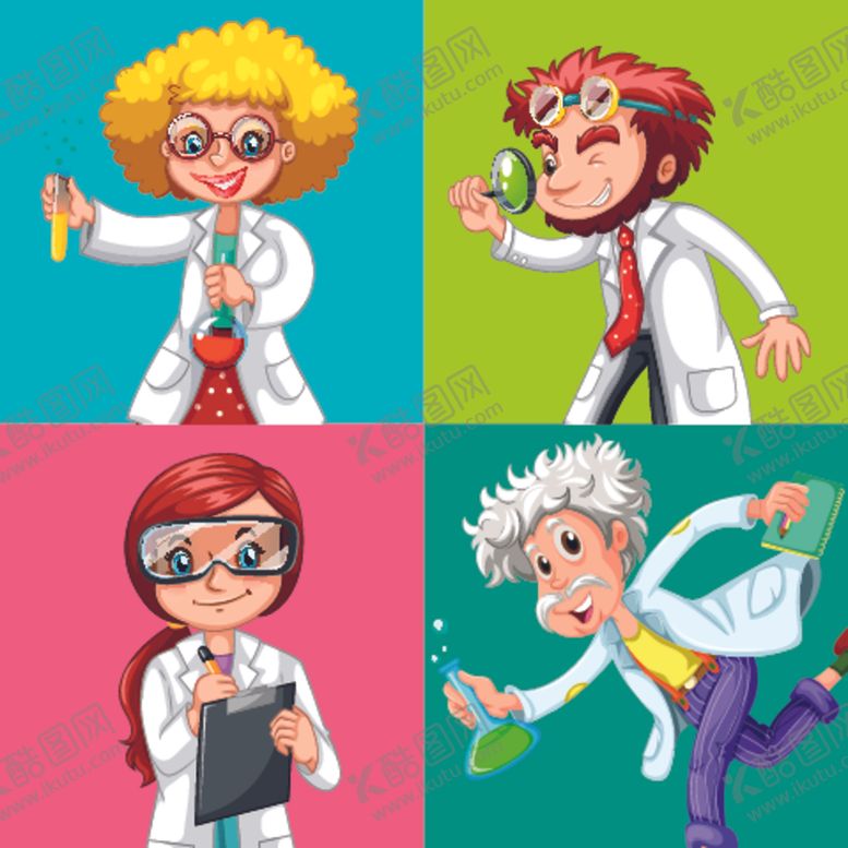 编号：47571410071210506459【酷图网】源文件下载-卡通化学教师