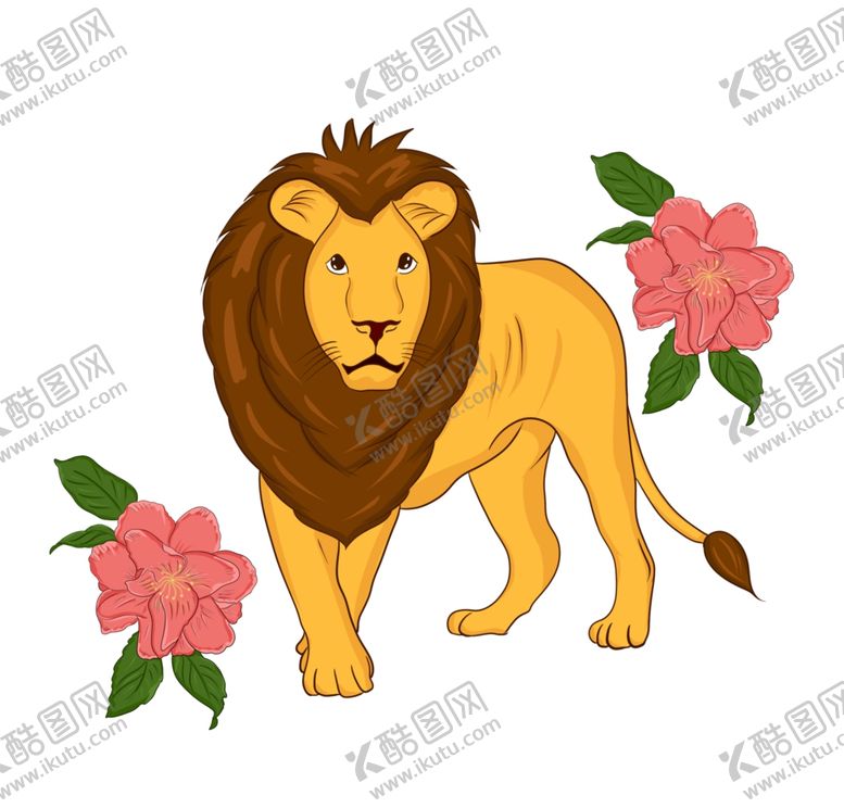 编号：99899202221737131515【酷图网】源文件下载-卡通狮子插画