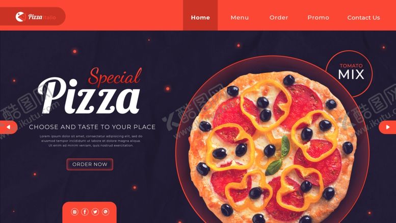 编号：93253604280155289185【酷图网】源文件下载-意大利餐厅登录页