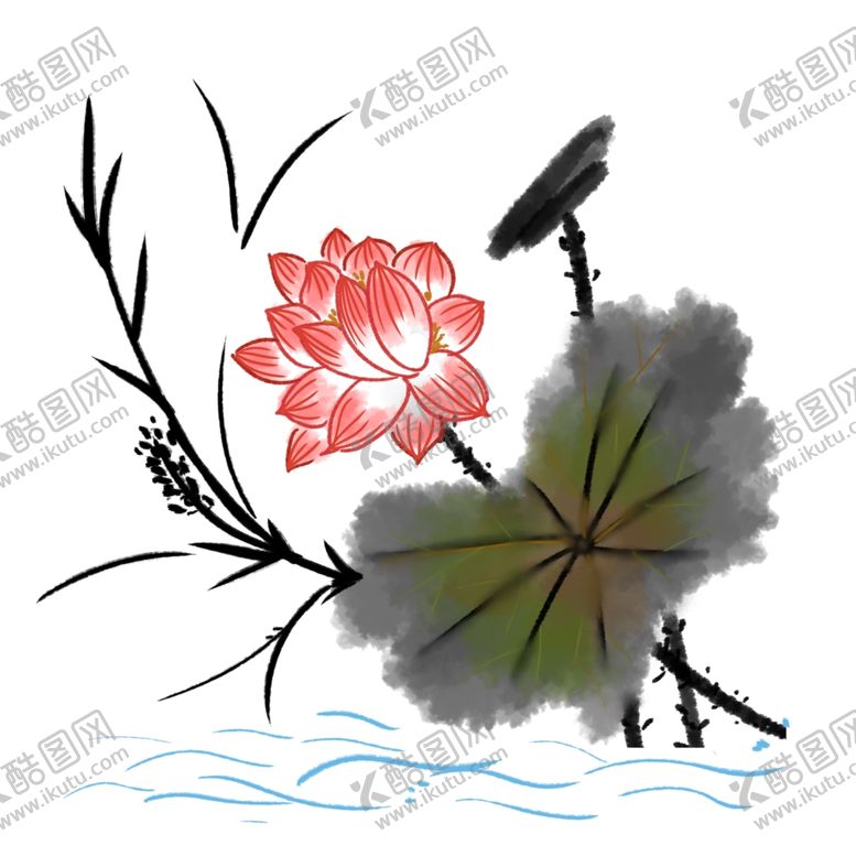 编号：18264207050549539330【酷图网】源文件下载-水墨海报素材毛笔画素材墨迹