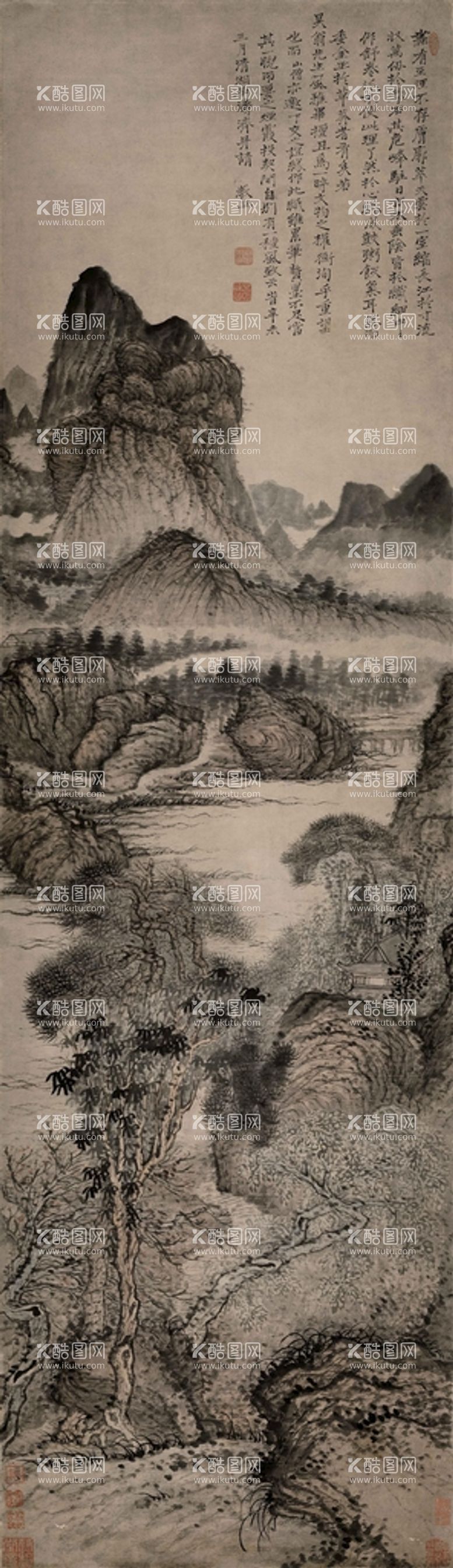 编号：71616911042111101011【酷图网】源文件下载-山水画  