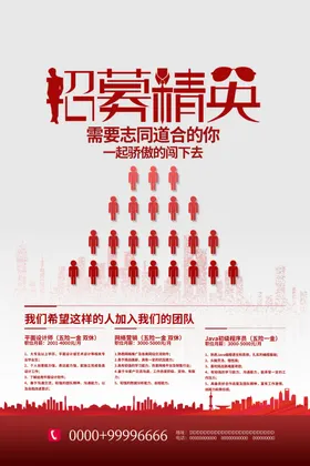 招聘广告易拉宝创意