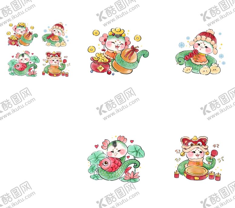 编号：70975101292126518499【酷图网】源文件下载-蛇年插画