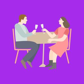 手绘情侣恋人卡通爱男女