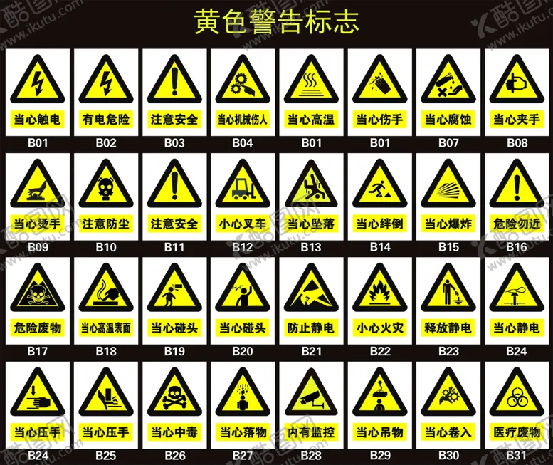 编号：49018711191829584480【酷图网】源文件下载-黄色警告标识