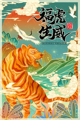 虎年海报插画设计运素材吉祥2022