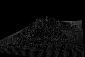 抽象网格山丘地形