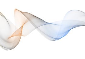 手绘抽象彩色烟雾线条