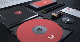VI样机智能贴图logo贴图文件文具vi