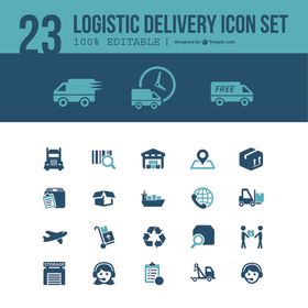 物流快递运输图标ICON