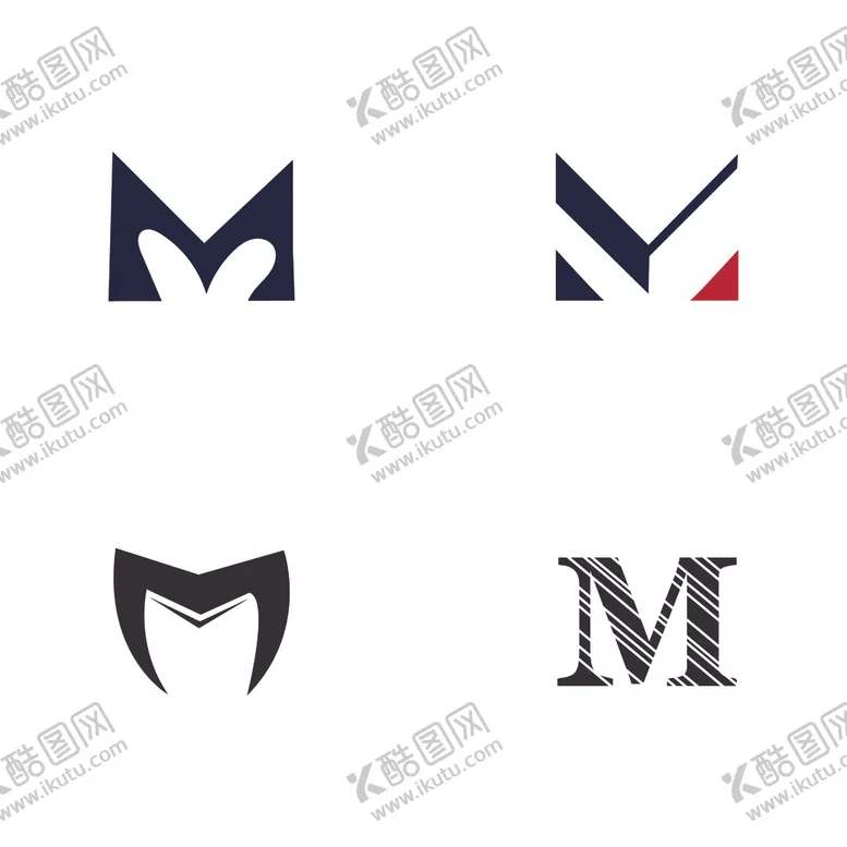 编号：76198501260713421864【酷图网】源文件下载-字母标 logo 标志M
