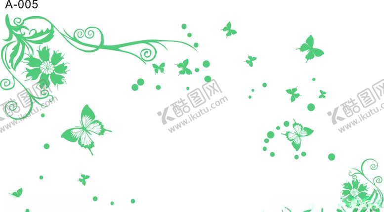 对角花矢量图素材卧室装修片