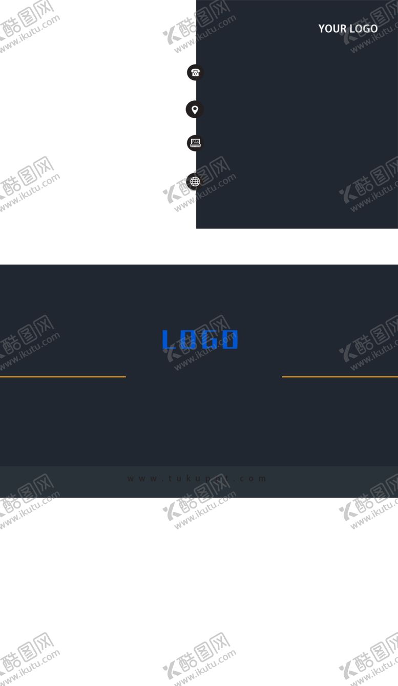 编号：60475510250122149089【酷图网】源文件下载-蓝白简约商务广告设计名片