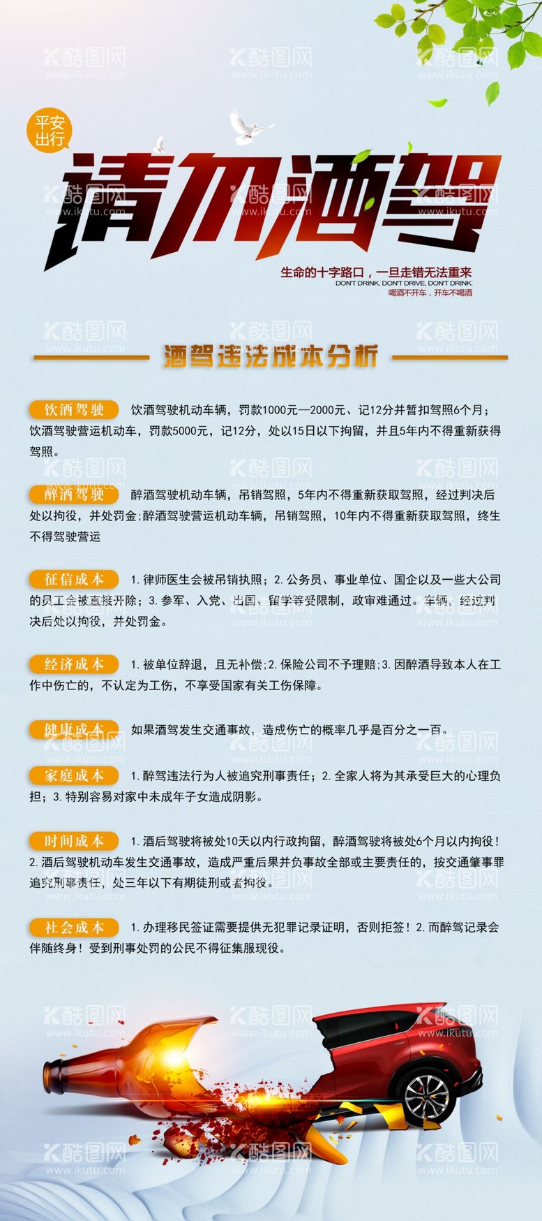 编号：04789609252110286031【酷图网】源文件下载-拒绝酒驾 珍爱生命