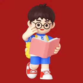 手绘卡通学生