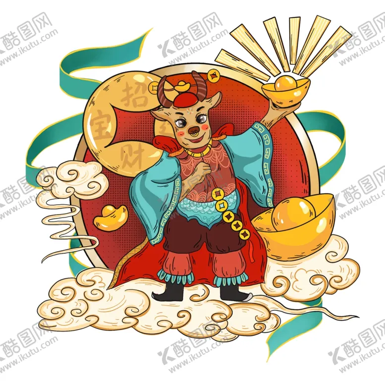 编号：68413304220049465911【酷图网】源文件下载-卡通牛形象