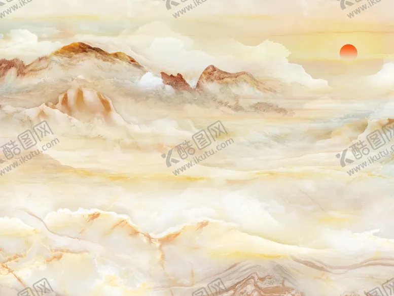 编号：42839609222314206049【酷图网】源文件下载-大理石山水背景墙