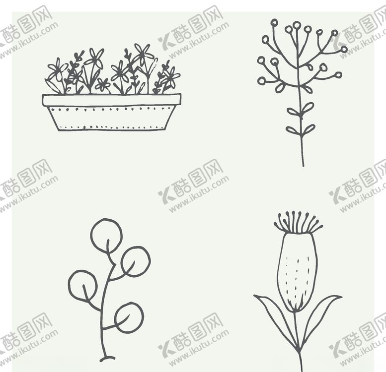 编号：92504709250118172532【酷图网】源文件下载-手绘植物