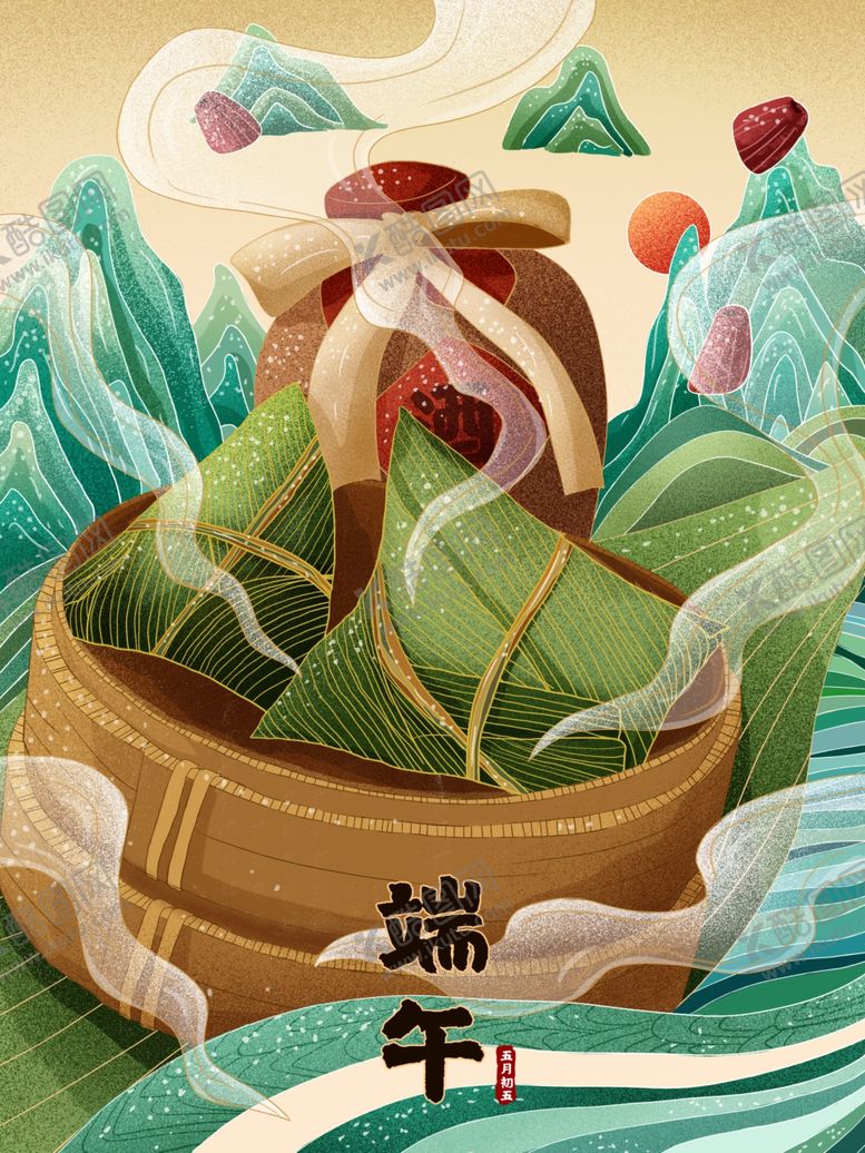 编号：78909311300620552495【酷图网】源文件下载-端午节插画