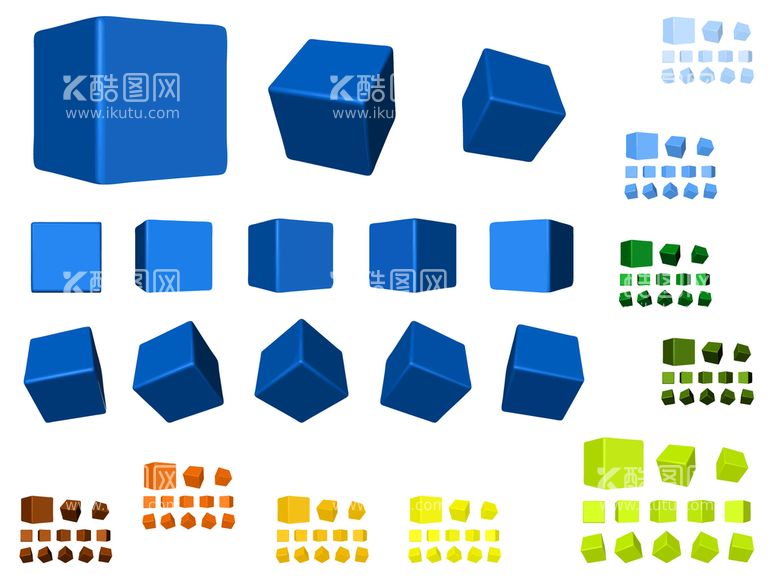 编号：23747911191655464467【酷图网】源文件下载-彩色立方体