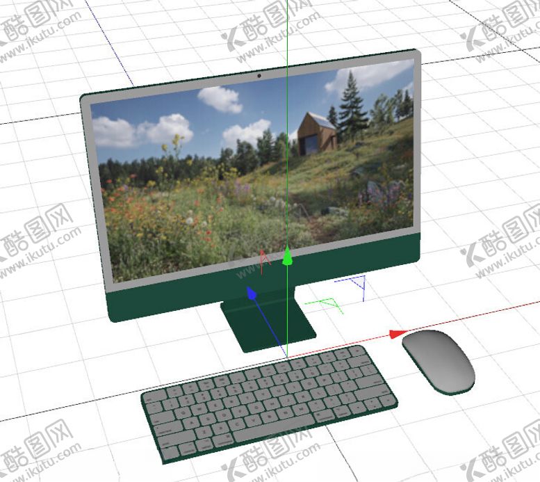 编号：45841202041557189659【酷图网】源文件下载-C4D模型电脑