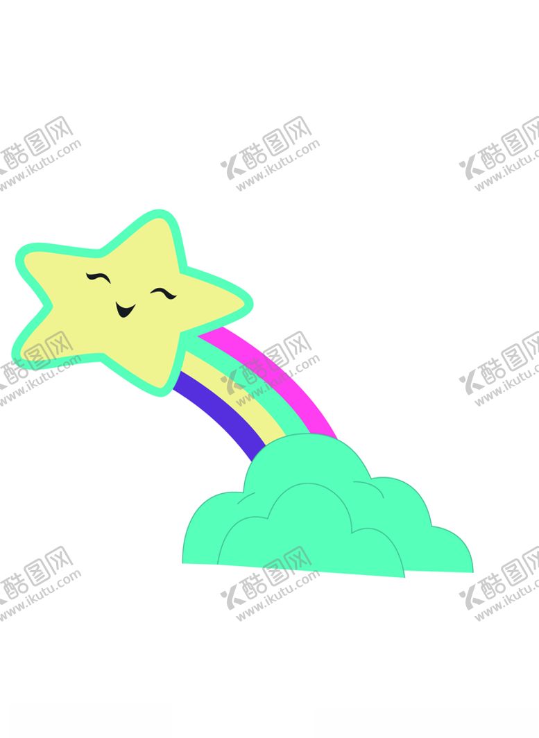 编号：14539404231626394858【酷图网】源文件下载-笑脸彩虹白云