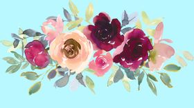 花卉树叶手绘植物插画手绘植物植物画