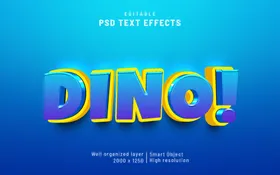 3D立体可编辑字体样机发光广告艺术游戏效果