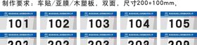 工地工人公寓门牌