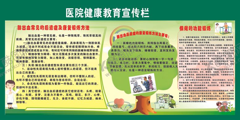 编号：80395110201929576714【酷图网】源文件下载-医院宣传栏