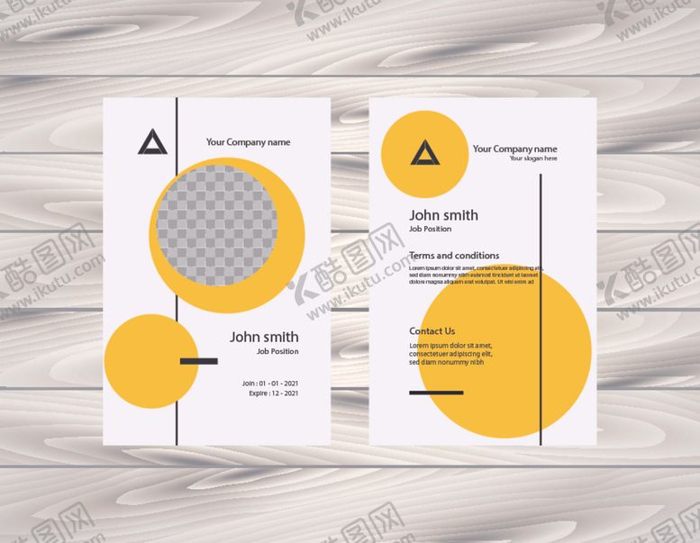 编号：37349409231534139667【酷图网】源文件下载-工作证工作牌工牌吊牌图片