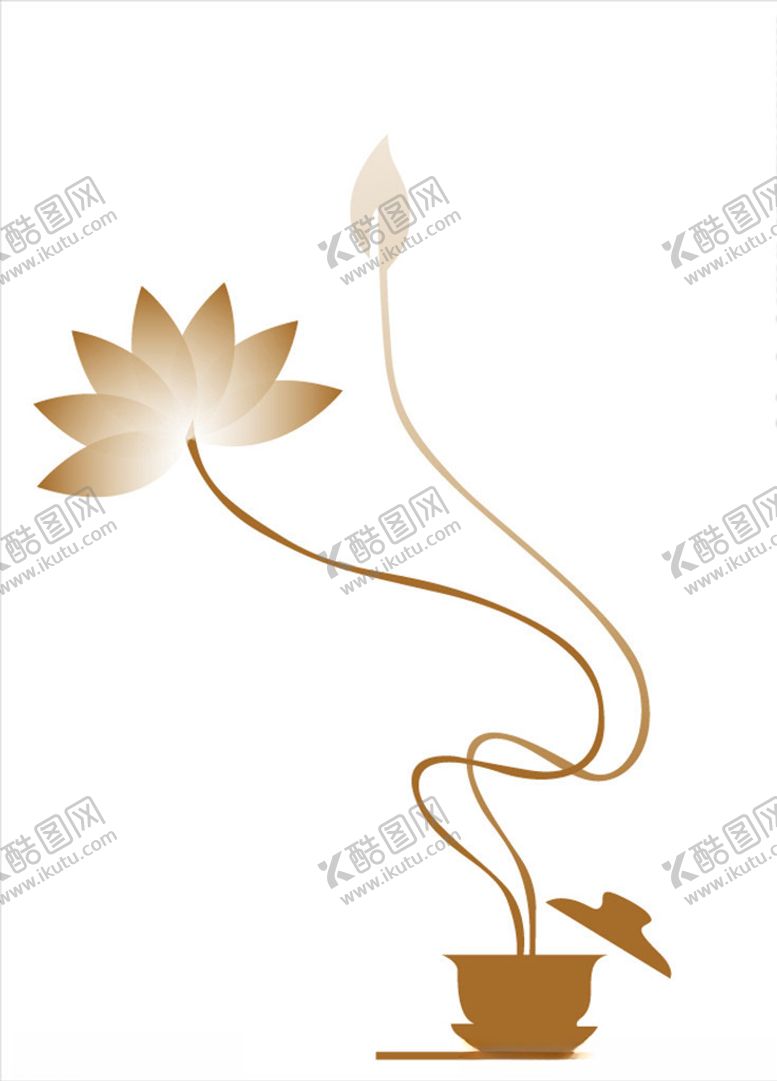 编号：52851806231434031797【酷图网】源文件下载-茶杯荷花插画