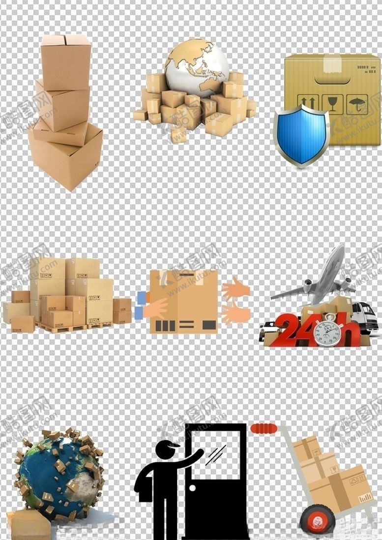 编号：59385211010631063450【酷图网】源文件下载-手绘物流快递纸箱