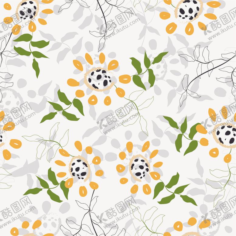 编号：18533909201359107950【酷图网】源文件下载-手绘花卉花纹