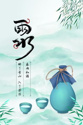 雨水海报传统节气