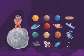 手绘行星星球