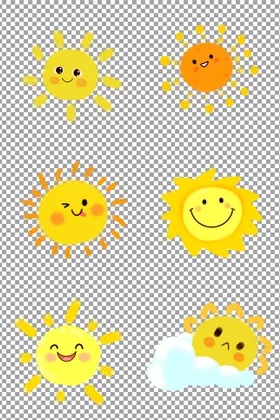 手绘卡通太阳